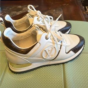 Louis Vuitton Cream and Gold Women's Sneakers
